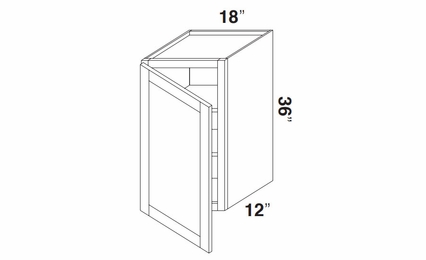 Kabinet King White Knight W1836: Single Door Wall Cabinet: Assembled Kitchen Cabinets