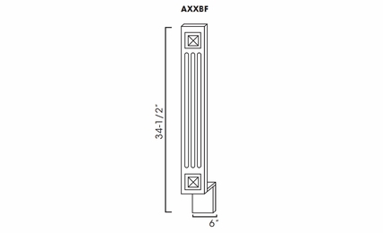 Kabinet King White Shaker A6BF: Base Deco Filler: RTA Kitchen Cabinet