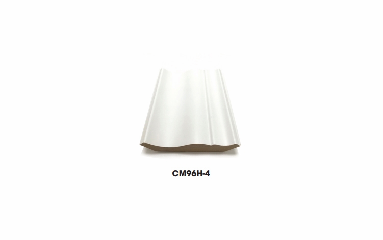 Kabinet King White Shaker CM96H-4: Large Crown Molding: RTA Kitchen Cabinet