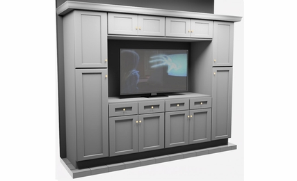 Kabinet King White Shaker EC1-108"x84": Entertainment Center Built-In Cabinetry: RTA Cabinets