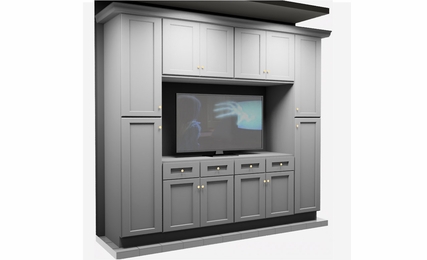 Kabinet King White Shaker EC1-108"x96": Entertainment Center Built-In Cabinetry: RTA Cabinets