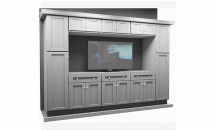 Kabinet King White Shaker EC1-126"x84": Entertainment Center Built-In Cabinetry: RTA Cabinets