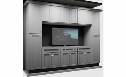 Kabinet King White Shaker EC1-126"x96": Entertainment Center Built-In Cabinetry: RTA Cabinets