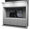 Kabinet King White Shaker EC4-96"x90": Entertainment Center Built-In Cabinetry: RTA Cabinets