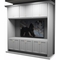 Kabinet King White Shaker EC4-96"x96": Entertainment Center Built-In Cabinetry: RTA Cabinets