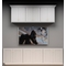 Kabinet King White Shaker EC5-99"x96": Entertainment Center Built-In Cabinetry: RTA Cabinets