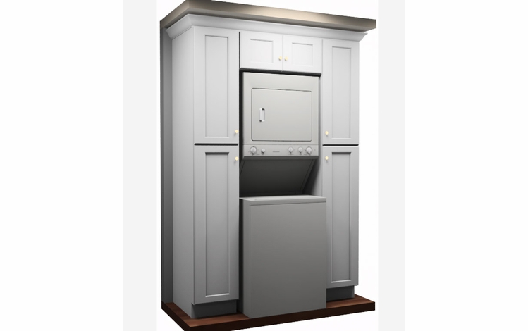 Kabinet King White Shaker LR2-60"x90": Laundry Room Built-In Cabinetry: RTA Cabinets
