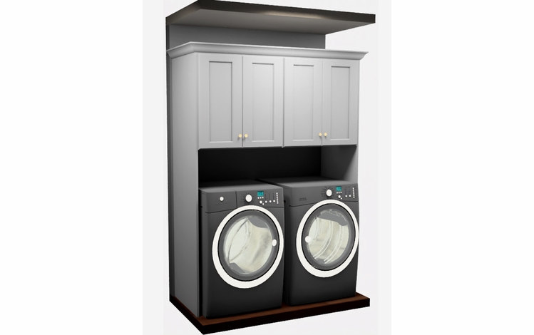 Kabinet King White Shaker LR2-62"x87": Laundry Room Built-In Cabinetry: RTA Cabinets