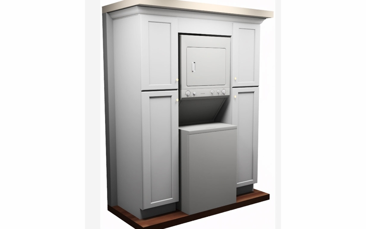 Kabinet King White Shaker LR2-66"x87": Laundry Room Built-In Cabinetry: RTA Cabinets