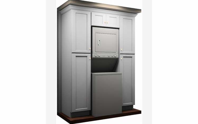 Kabinet King White Shaker LR2-66"x90": Laundry Room Built-In Cabinetry: RTA Cabinets
