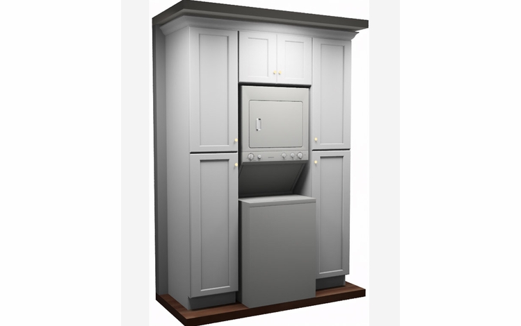 Kabinet King White Shaker LR2-66"x96": Laundry Room Built-In Cabinetry: RTA Cabinets
