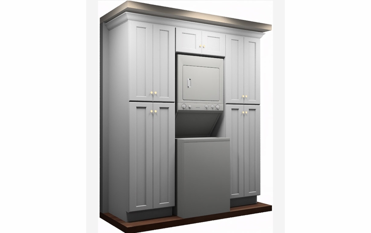 Kabinet King White Shaker LR2-78"x90": Laundry Room Built-In Cabinetry: RTA Cabinets
