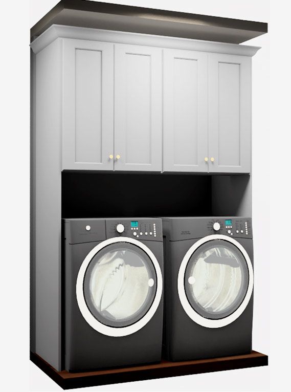 King White Shaker LR262"x93" Laundry Room BuiltIn