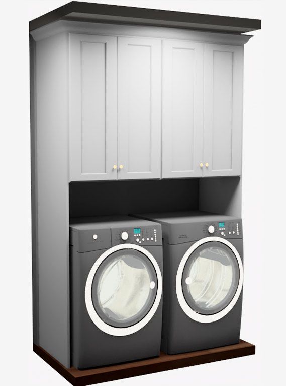 King White Shaker LR262"x99" Laundry Room BuiltIn