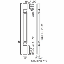 Kabinet King White Shaker POLE75-W336: Decor Half Leg: RTA Kitchen Cabinet