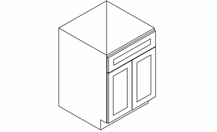 Kabinet King White Shaker S2421B: Bathroom Vanity: RTA Kitchen Cabinet