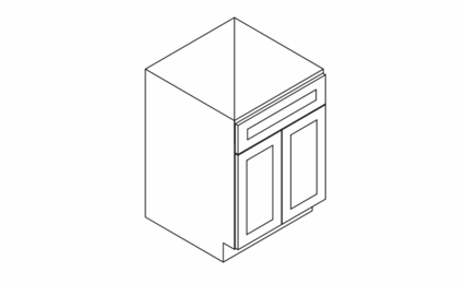 Kabinet King White Shaker S3021B: Bathroom Vanity: RTA Kitchen Cabinet
