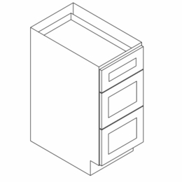 Kabinet King White Shaker SVB1221: Bathroom Vanity Drawer Base: RTA Kitchen Cabinet