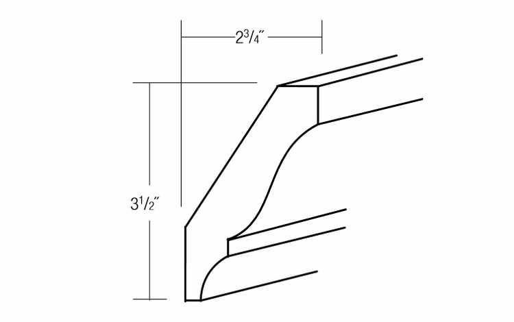 LCM8: Large Crown Molding: Essex RTA Kitchen Cabinet