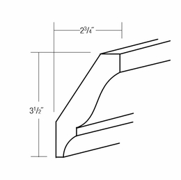 LCM8: Large Crown Molding: Essex RTA Kitchen Cabinet
