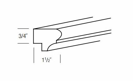 LRM8-T: Traditional Light Rail Molding: Dover Castle RTA Kitchen Cabinet