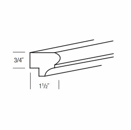 LRM8-T: Traditional Light Rail Molding: Dover Lunar RTA Kitchen Cabinet