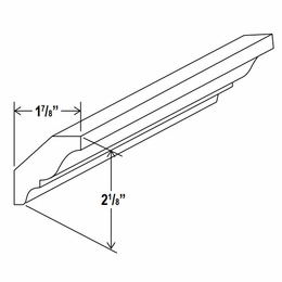 Lunar Gray CM8: Crown Molding: Assembled Kitchen Cabinets