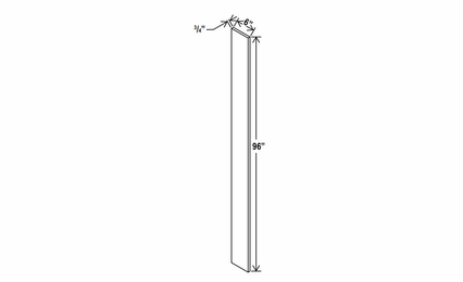 Lunar Gray F696: Tall Filler: Assembled Kitchen Cabinets
