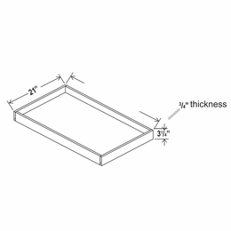 Lunar Gray RS36: Roll Out Tray: Assembled Kitchen Cabinets