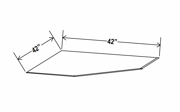 Lunar Gray SBF4242: Corner Sink Base Floor: Assembled Kitchen Cabinets