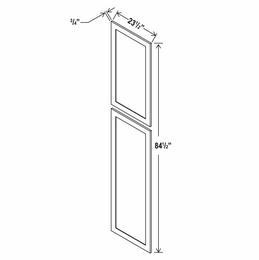 Lunar Gray TDEP2490: Tall Decorative Door Panel: Assembled Kitchen Cabinets