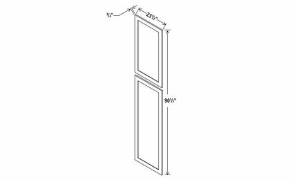Lunar Gray TDEP2496: Tall Decorative Door Panel: Assembled Kitchen Cabinets