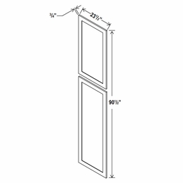 Lunar Gray TDEP2496: Tall Decorative Door Panel: Assembled Kitchen Cabinets