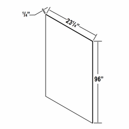Lunar Gray USV2496: Tall Skin Veneer Panel: Assembled Kitchen Cabinets