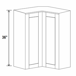 Lunar Gray WER2436: Wall Easy Reach Corner Cabinet: Assembled Kitchen Cabinets