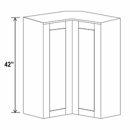 Lunar Gray WER2442: Wall Easy Reach Corner Cabinet: Assembled Kitchen Cabinets