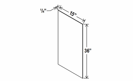 Lunar Gray WSV36: Wall Skin Panel: Assembled Kitchen Cabinets
