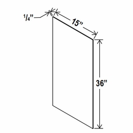 Lunar Gray WSV36: Wall Skin Panel: Assembled Kitchen Cabinets
