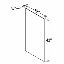 Lunar Gray WSV42: Wall Skin Panel: Assembled Kitchen Cabinets