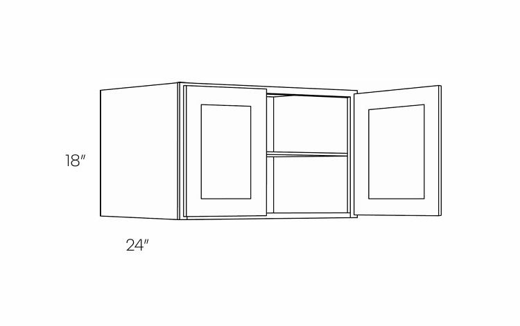Luxor Espresso 3918X24: 18" High, 24" Deep Wall Cabinet: Assembled Kitchen Cabinets