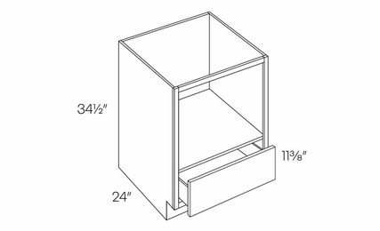 Luxor Espresso MCB30: Microwave Base Cabinet: Assembled Kitchen Cabinets