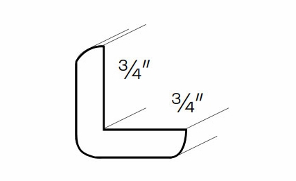 Luxor Espresso OCM: Corner Molding: Assembled Kitchen Cabinets