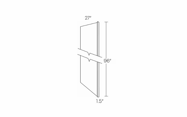 Luxor Espresso UREP1.5x96x27: Refrigerator End Panel: Assembled Kitchen Cabinets