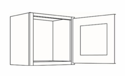 Luxor Harvest 2118: 18" High 1 Door  Wall Cabinet: Assembled Kitchen Cabinets