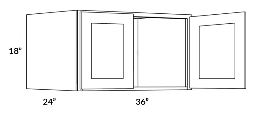 Luxor Harvest 3618X24: 24" Deep Wall Cabinet: Assembled Kitchen Cabinets