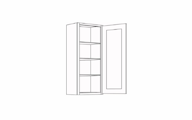 Luxor Harvest 942: 42" High 1 Door Wall Cabinet: Assembled Kitchen Cabinets