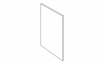 Luxor Harvest BEP: Base End Panel: Assembled Kitchen Cabinets