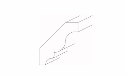 Luxor Harvest CRM (2"): Crown Molding: Assembled Kitchen Cabinets