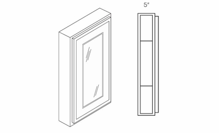Luxor Harvest MC1830: Single Door Medicine Cabinet: Assembled Kitchen Cabinets