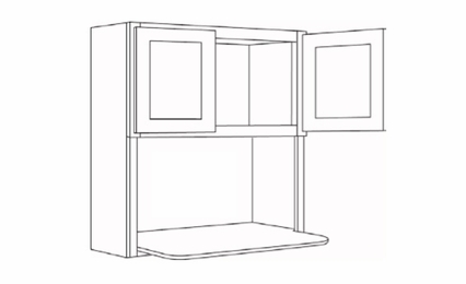 Luxor Harvest MW3030: Microwave Wall Cabinet: Assembled Kitchen Cabinets